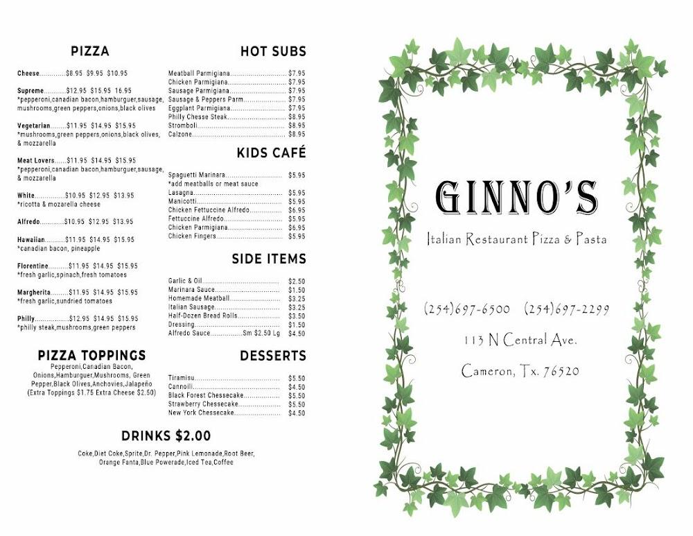 Ginno's Italian Restaurant Garlic Bread W/ Cheese